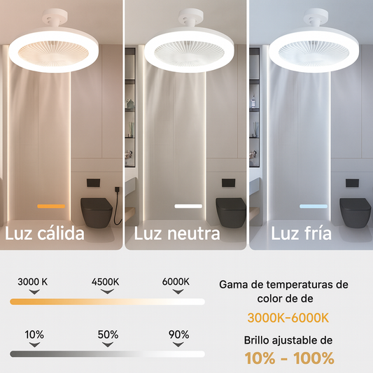 FreshGlow™ – Ventilador + Luz LED – Instala En 1 Minuto.